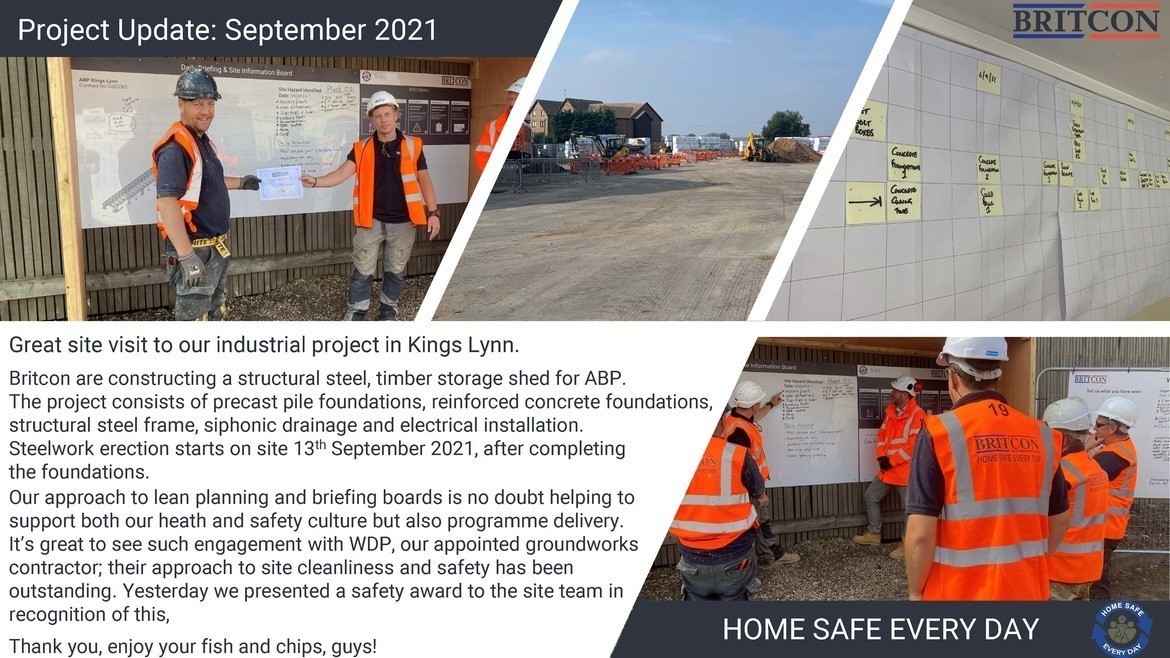 Safety Award for our team in Kings Lynn Britcon